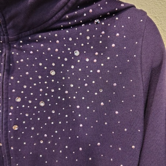 Christine Alexander Y2K Womens Purple Jogger Track Suit Swarovski Crystals Sz XL - Picture 7 of 15